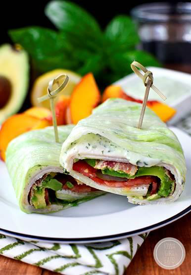 Read more about the article California Turkey and Bacon Lettuce Wraps with Basil-Mayo