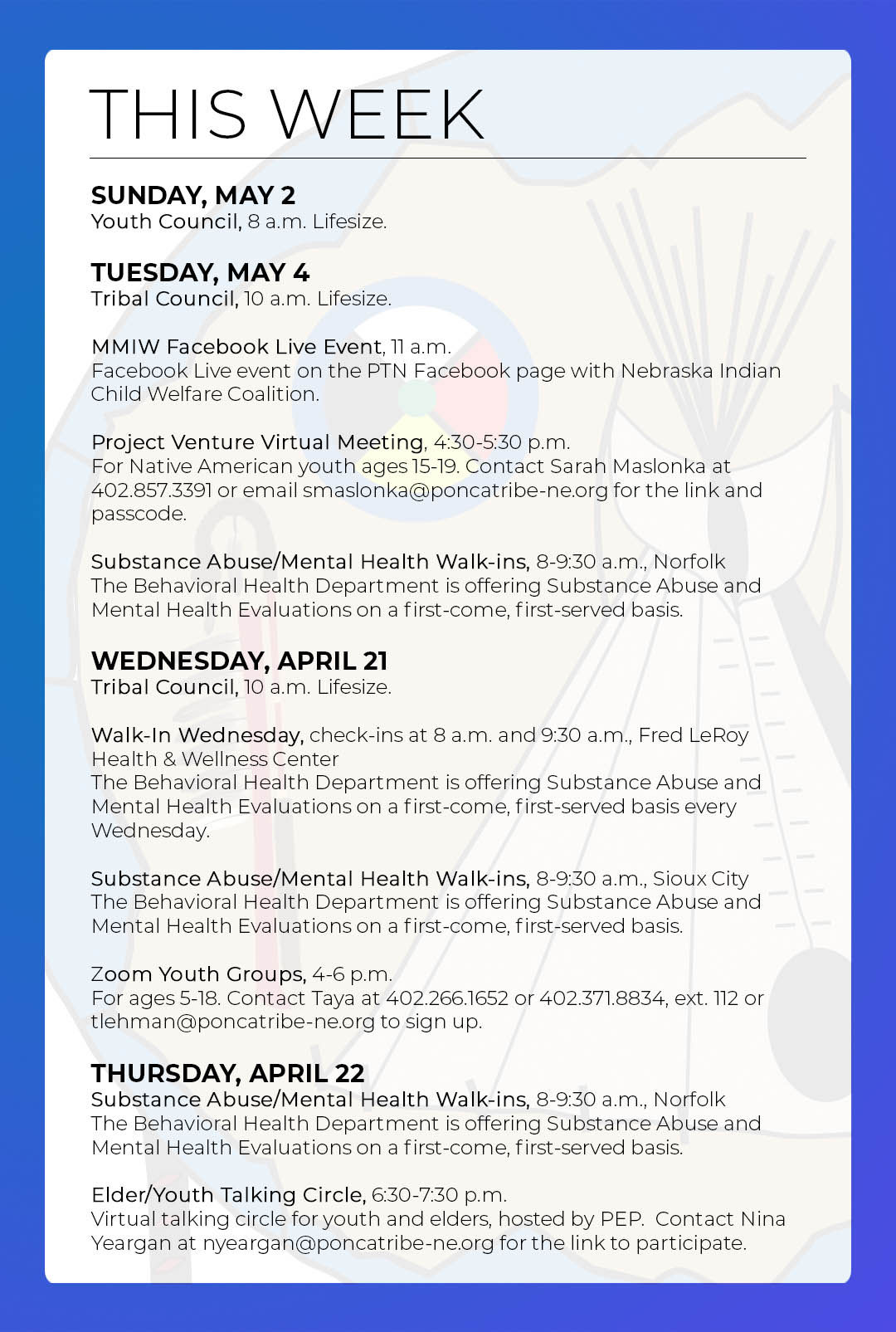 Read more about the article Events & Activities: May 2nd-8th