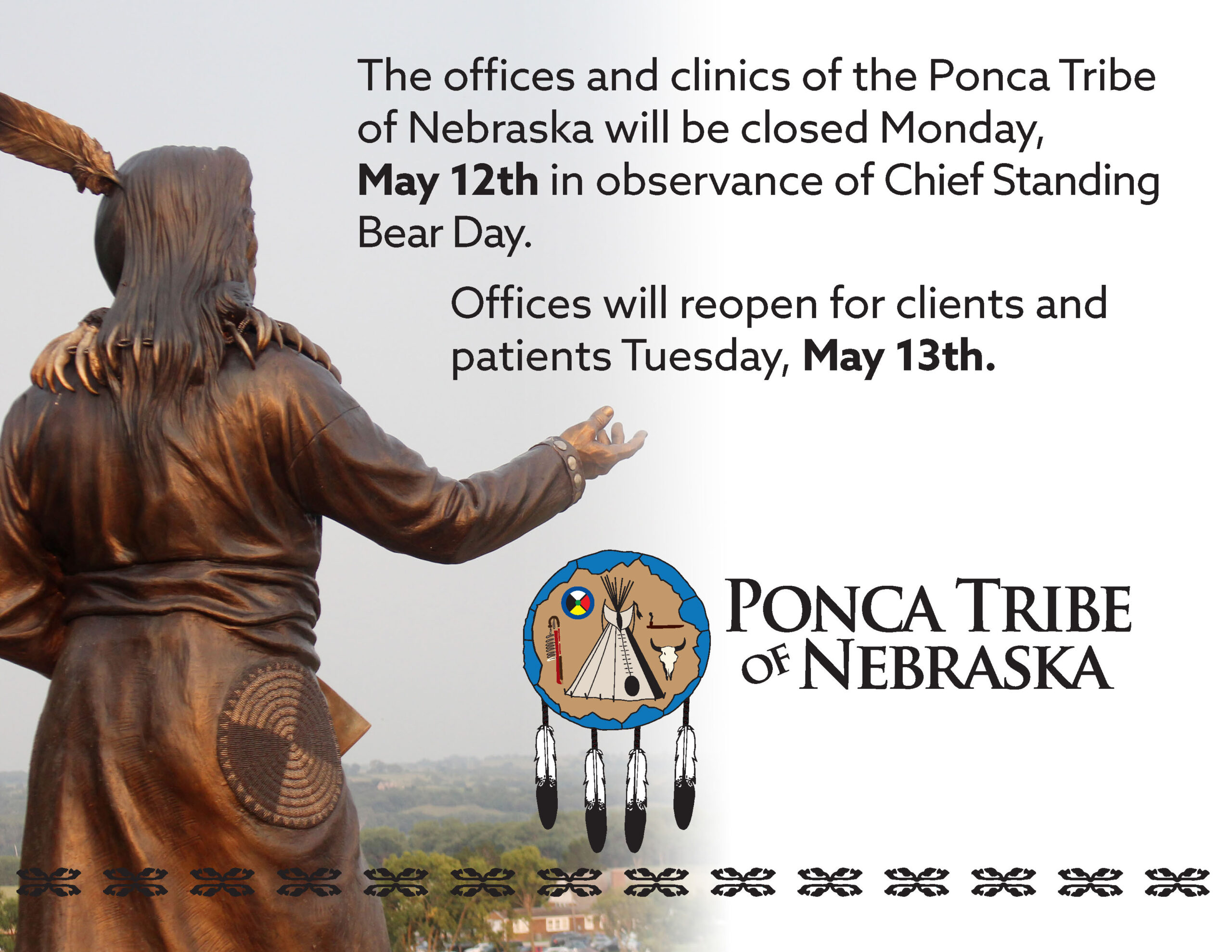 You are currently viewing PTN Offices and Clinics Will be Closed Monday, May 12th in Observance of Chief Standing Bear Day