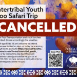 Intertribal Youth Zoo Safari Trip on Wednesday, June 25th has been cancelled
